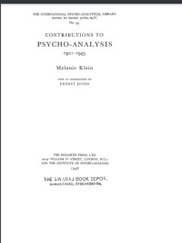Contributions to Psycho-analysis, 1921-45