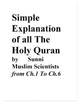 Simple Explanation of all The Holy Quran 1