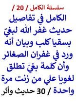 كتاب الكامل في تفاصيل حديث غفر الله لبغي بسقيا كلب